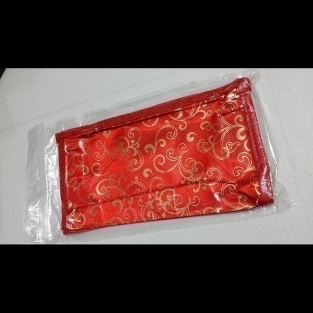 ☄Vintage Golden Scroll Print Zipper Pouch